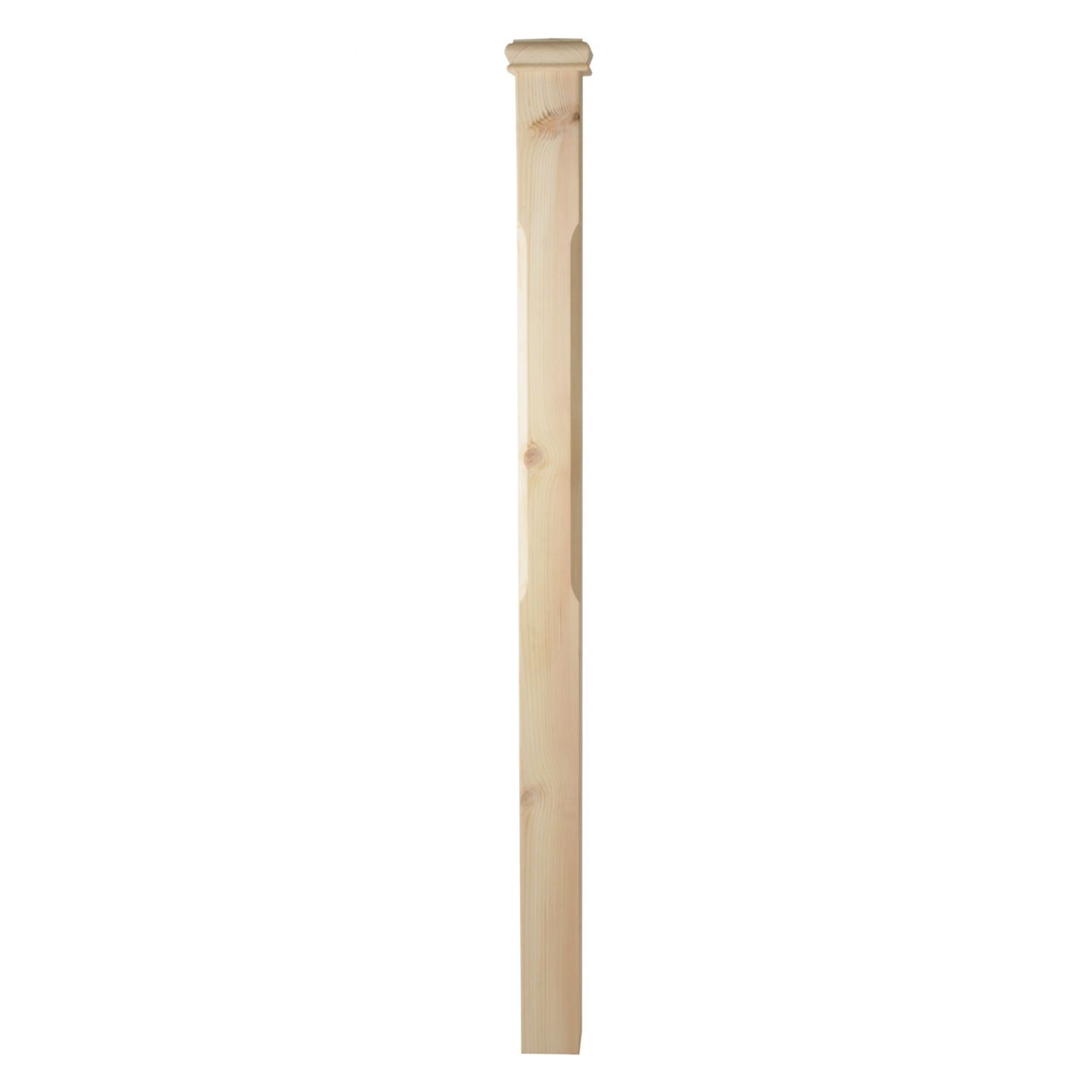 Pine Chamfered Newel Post | Internal Stairs | Double Neck & Half Posts ...