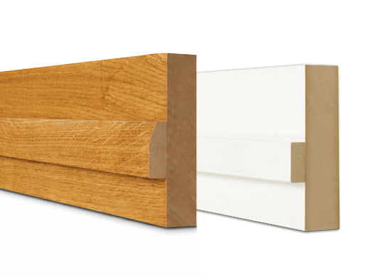 White and oak door frame