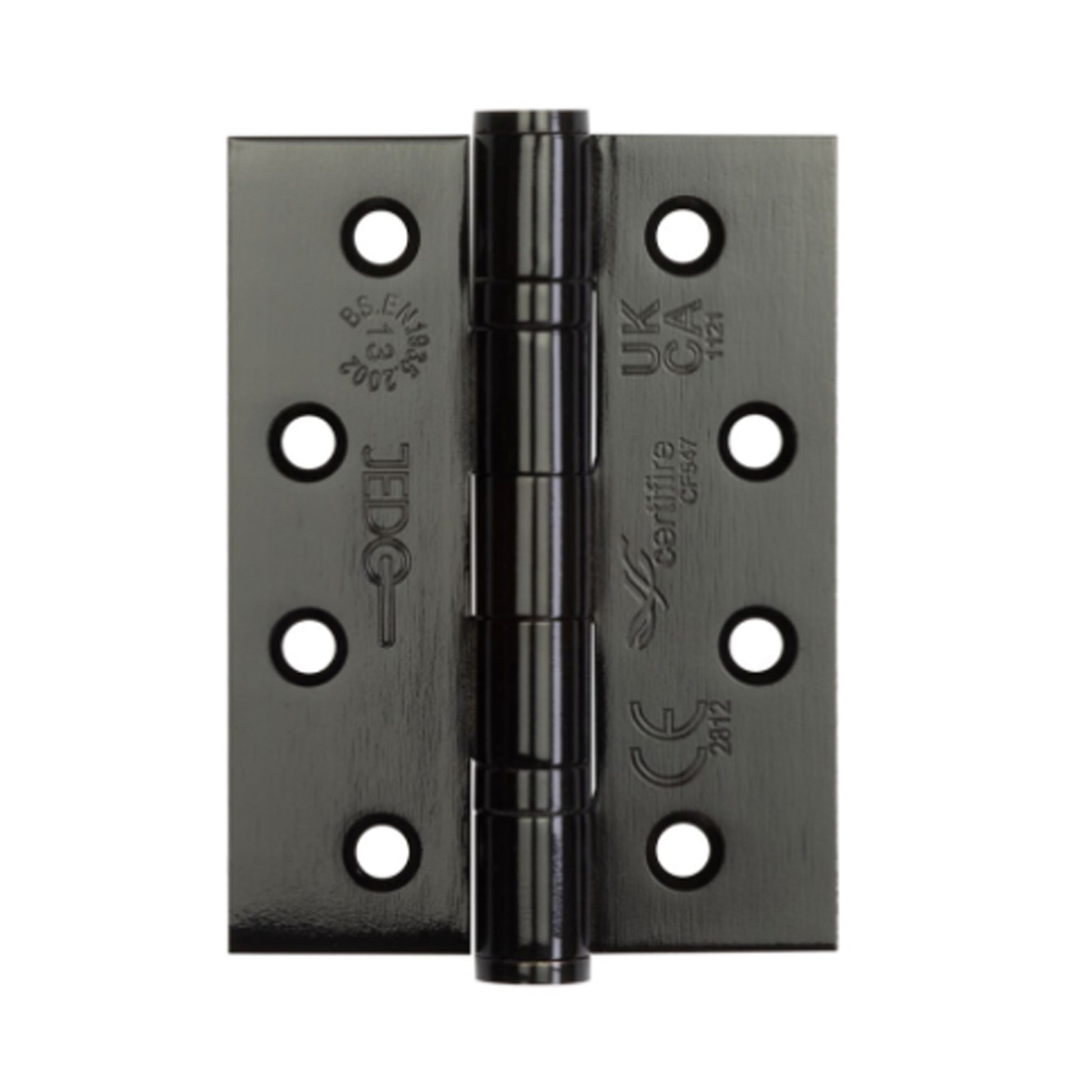 Black 4" (100mm) Grade 13 Ball Bearing Hinge on a white background.
