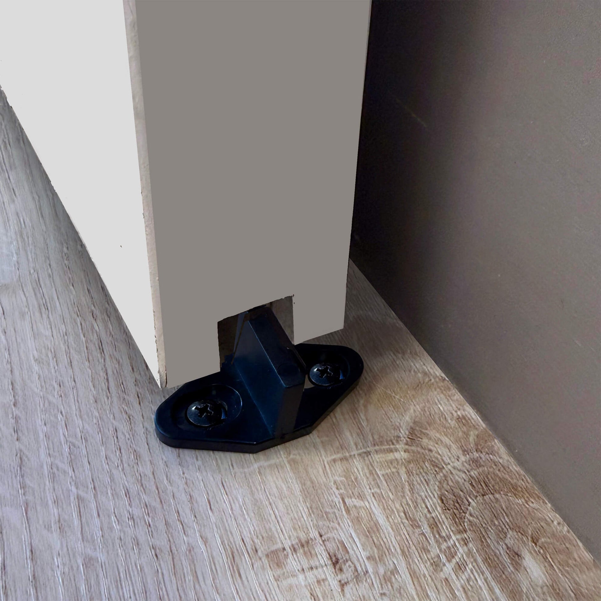 Black Barn Door Track bottom runner guide.