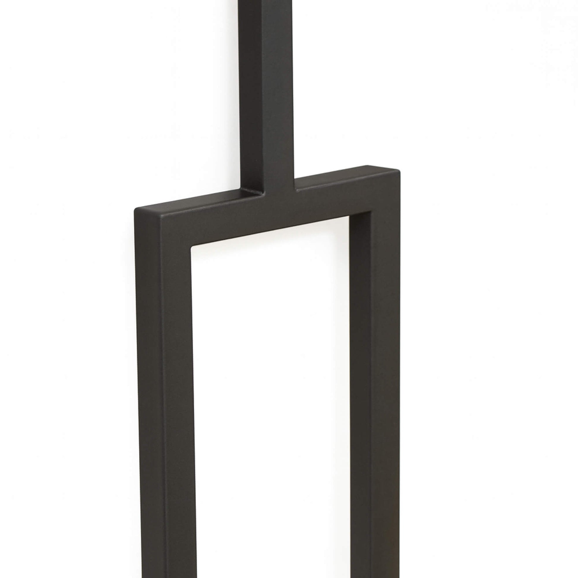 Close-up of a Black Rectangle Spindle on a white background