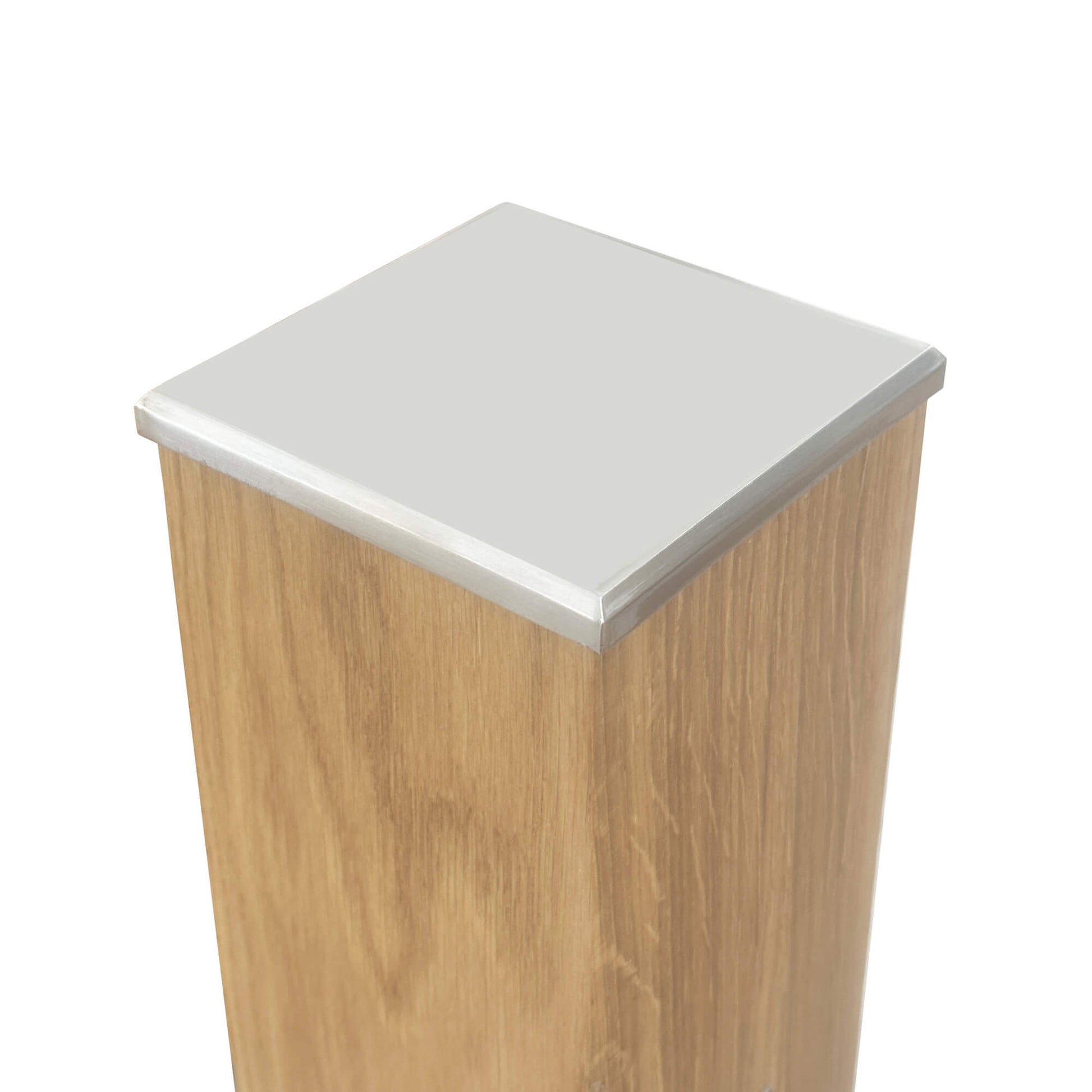 Brushed Nickle Newel Cap on a white background