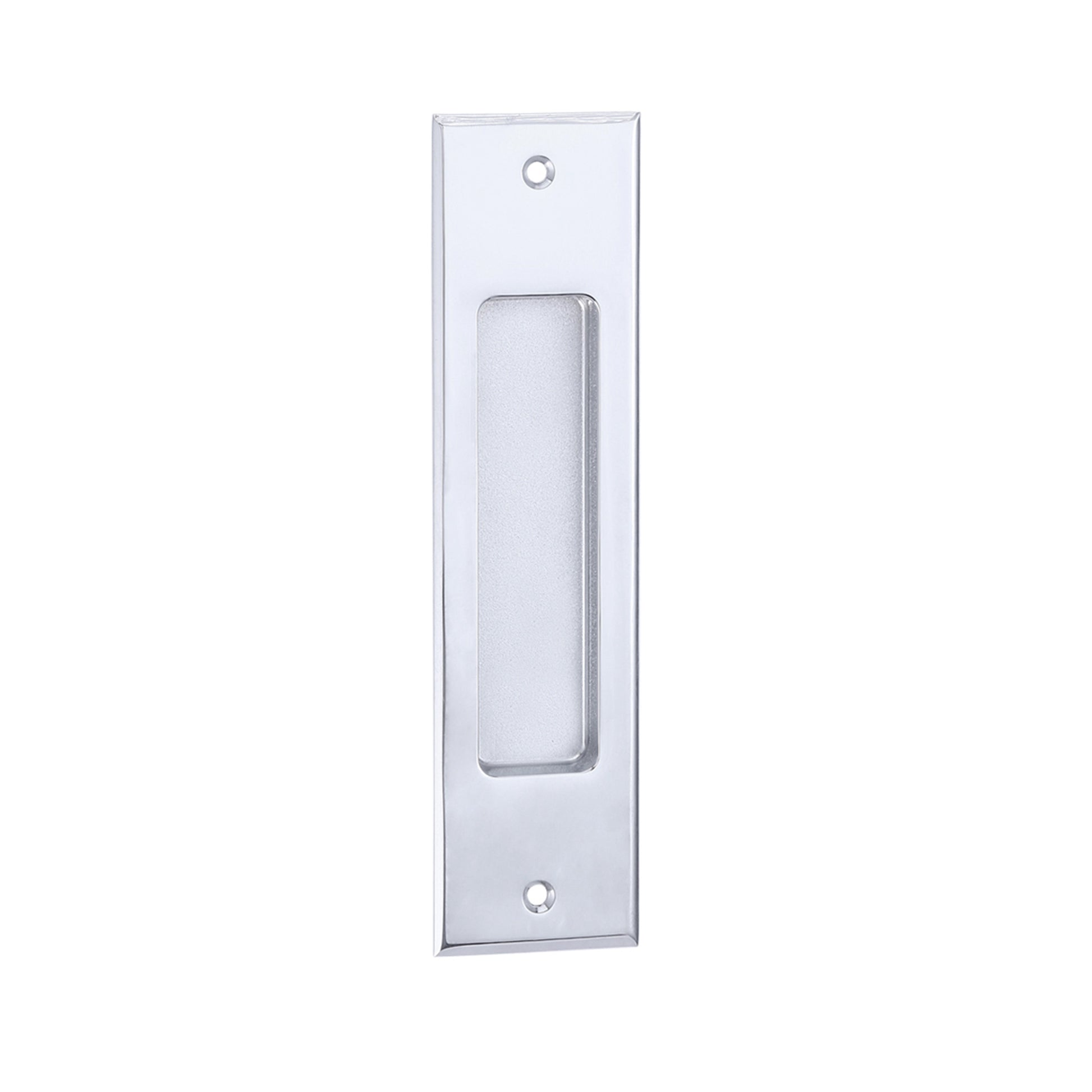 Chrome Designer 7" Flush Pull Handle on a white background