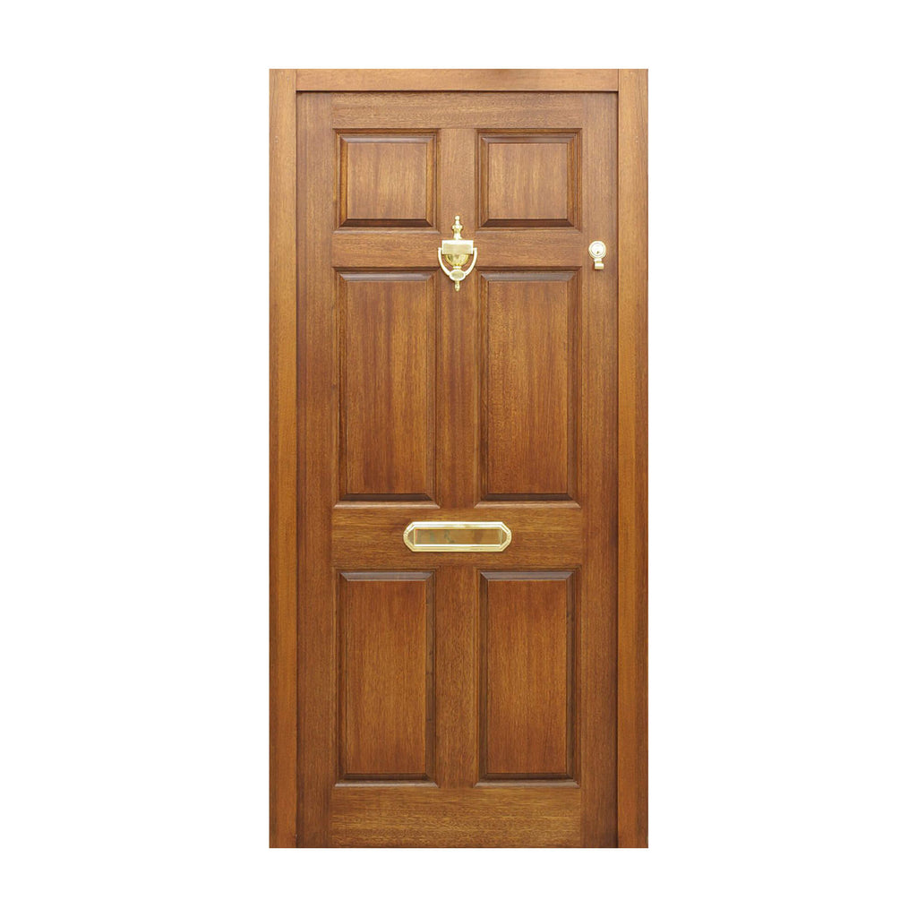 A Colonial Mahogany 44mm External Door on a white background