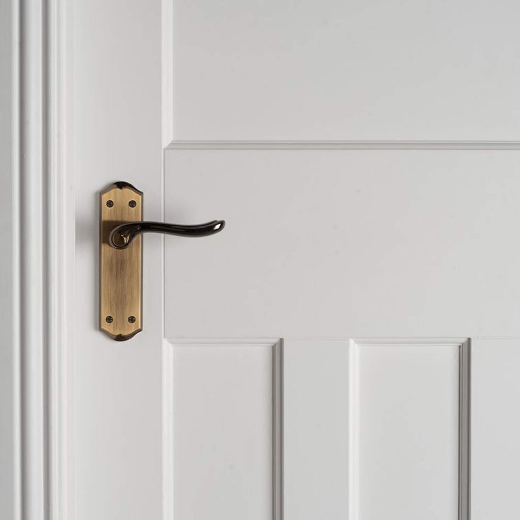Close-up frontal view of an Edwardian White Primed 40mm Internal Door 