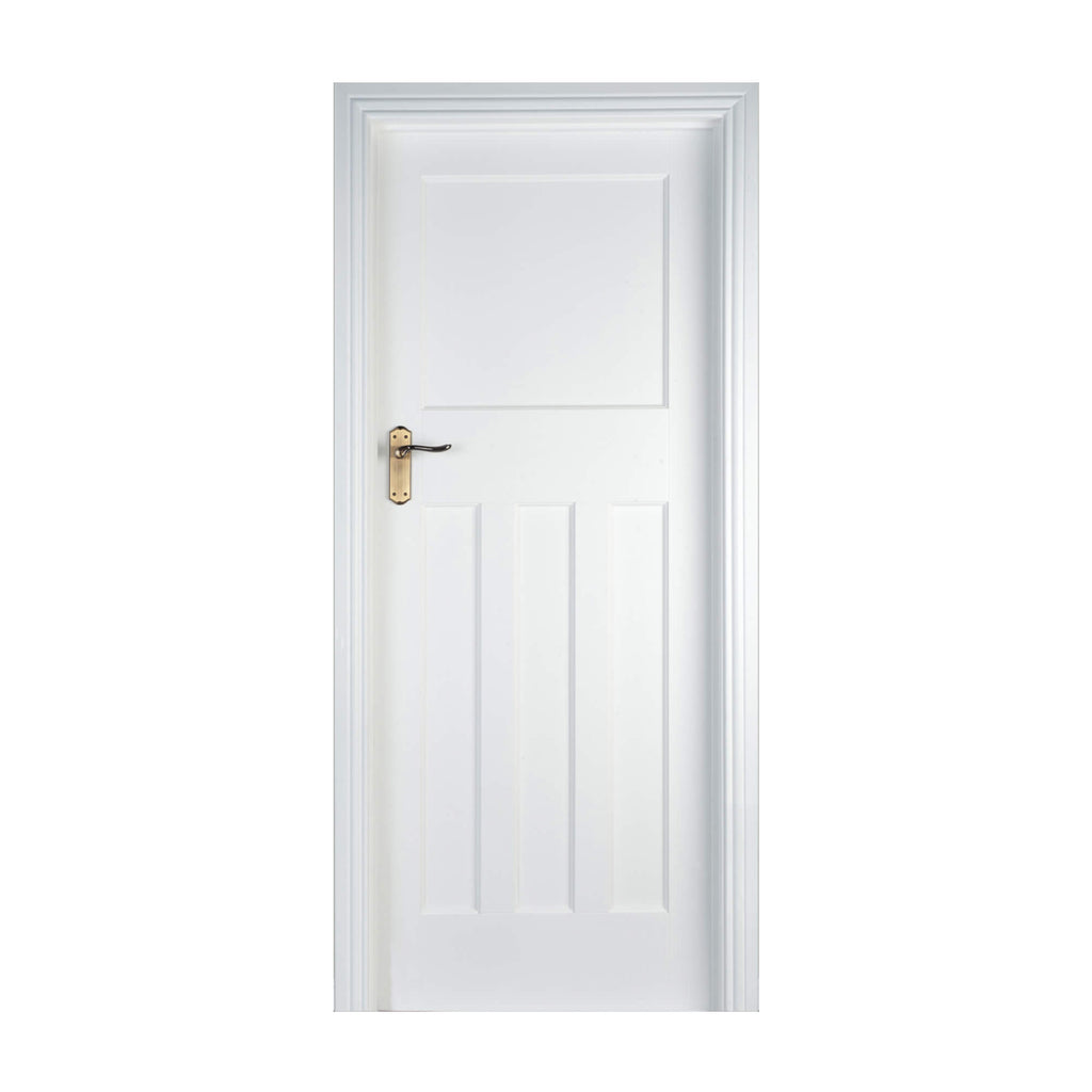 An Edwardian White Primed 40mm Internal Door on a white background