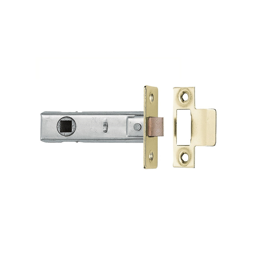 An Electro Brassed Tubular Latch on a white background