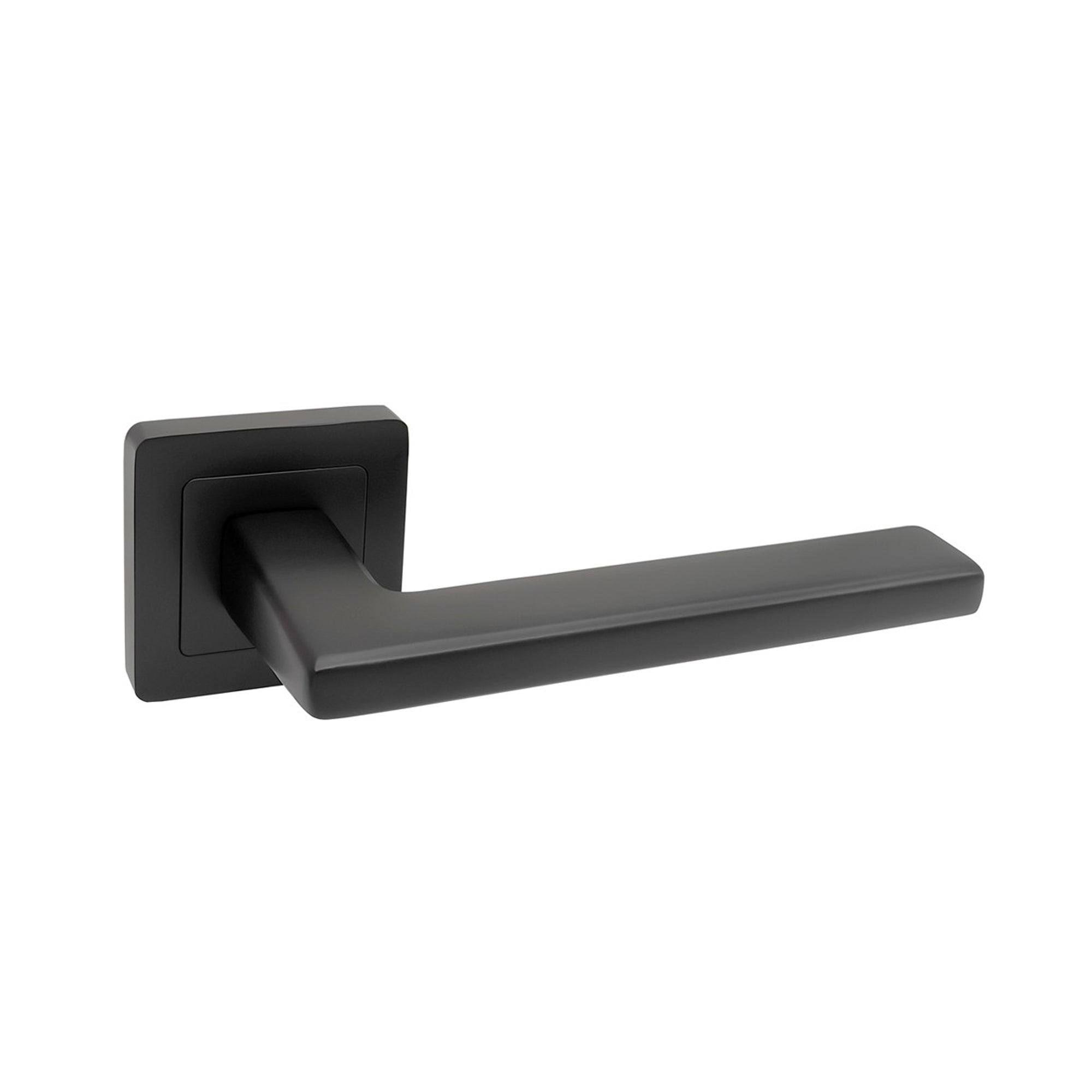 Hera Flat Black Square Rose Handle | Internal Door Handle Ironmongery ...