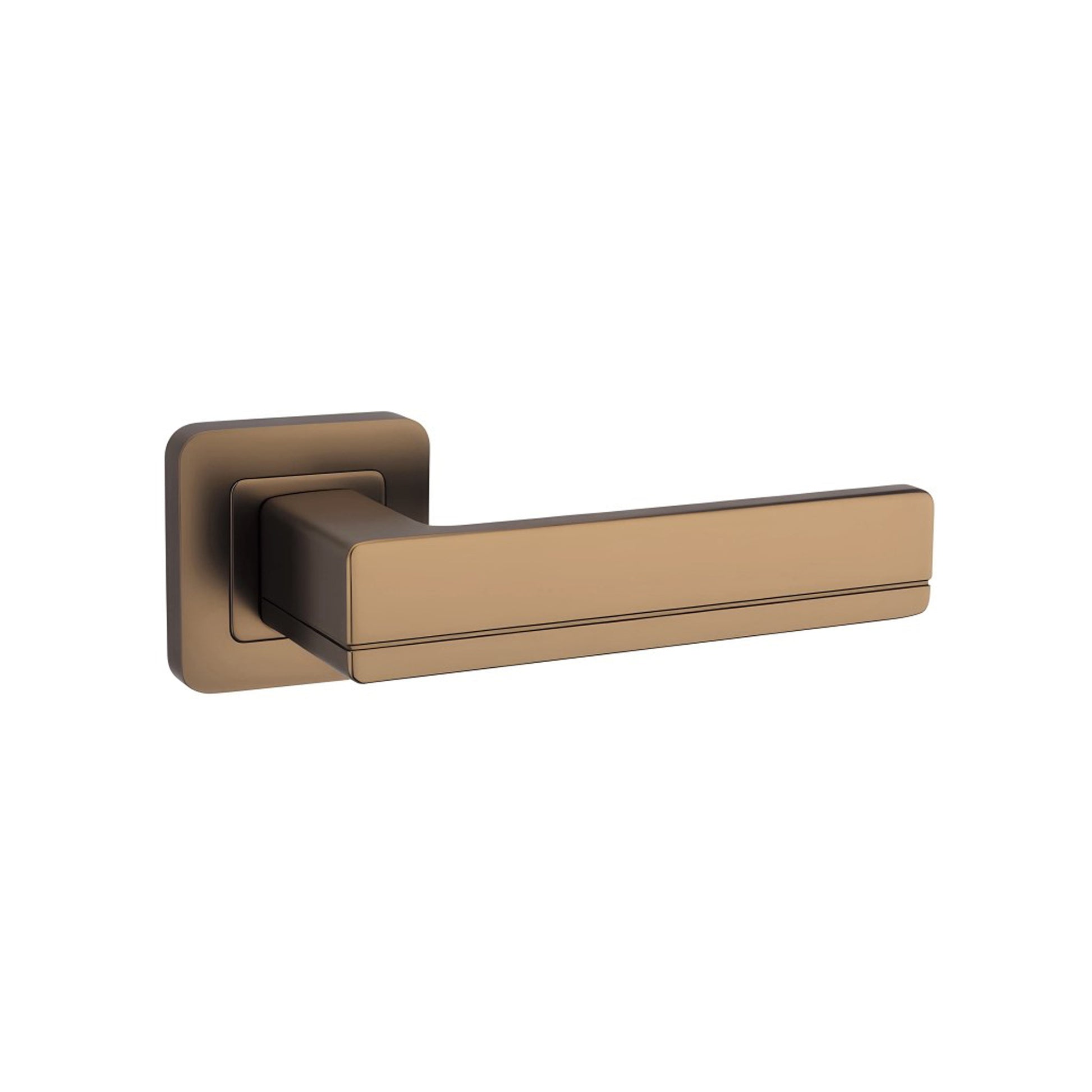 Hermes Matt Coffee Square Rose Handle on a white background.