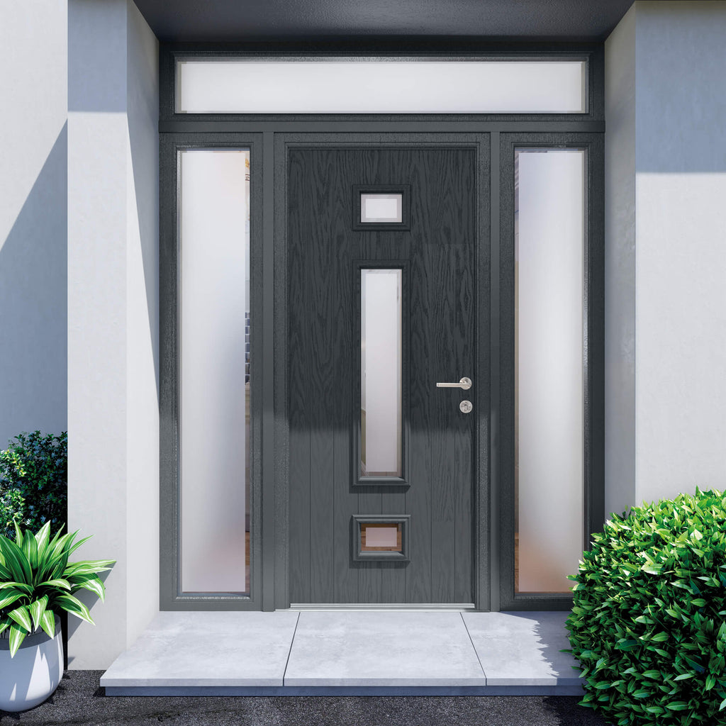 A Lyon Composite GRP External Door in a front door exterior setting.