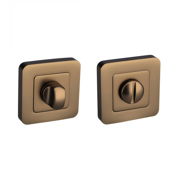 Matt Coffee WC Square Thumbturn Set
