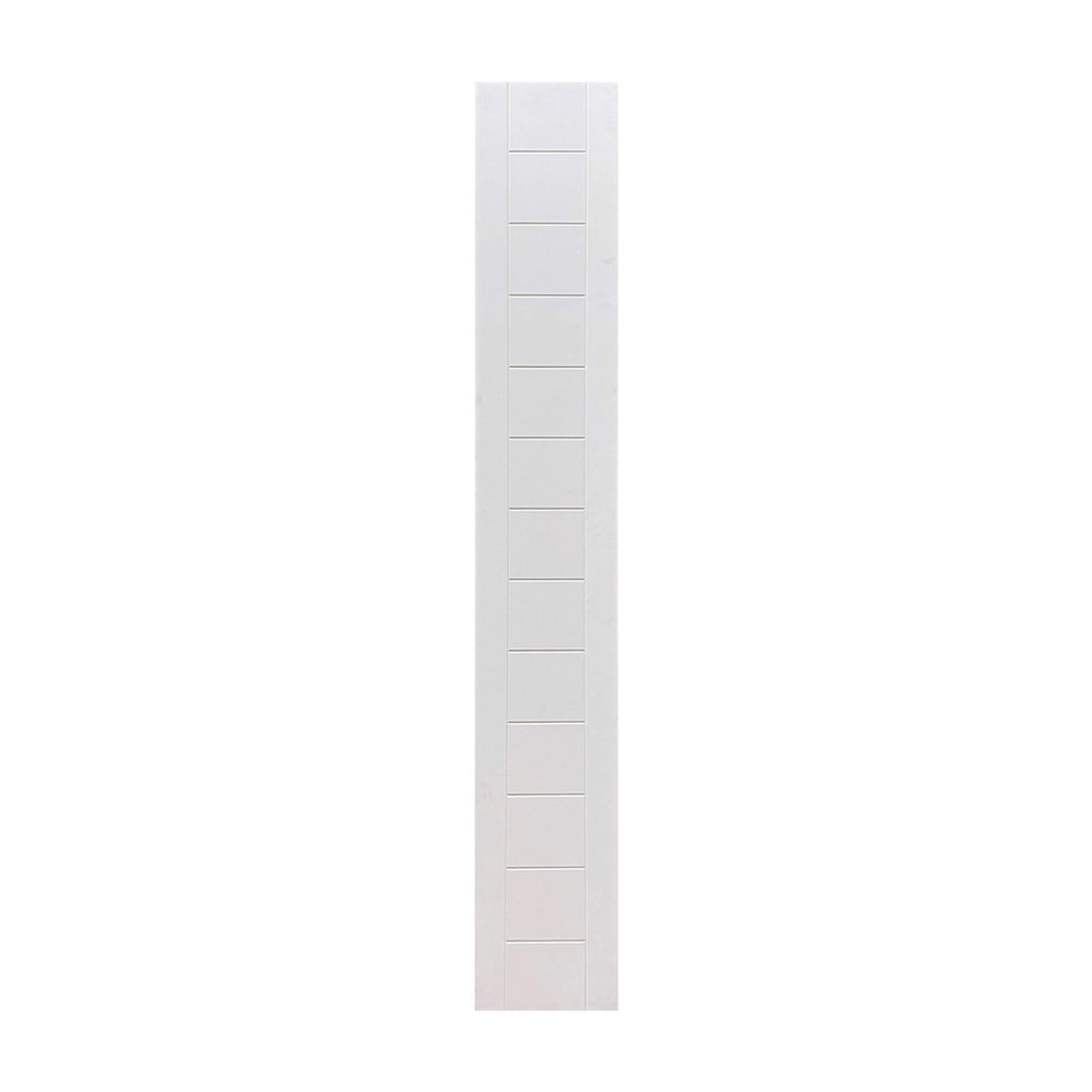White primed 78in x 12in multidoor panel on a white background