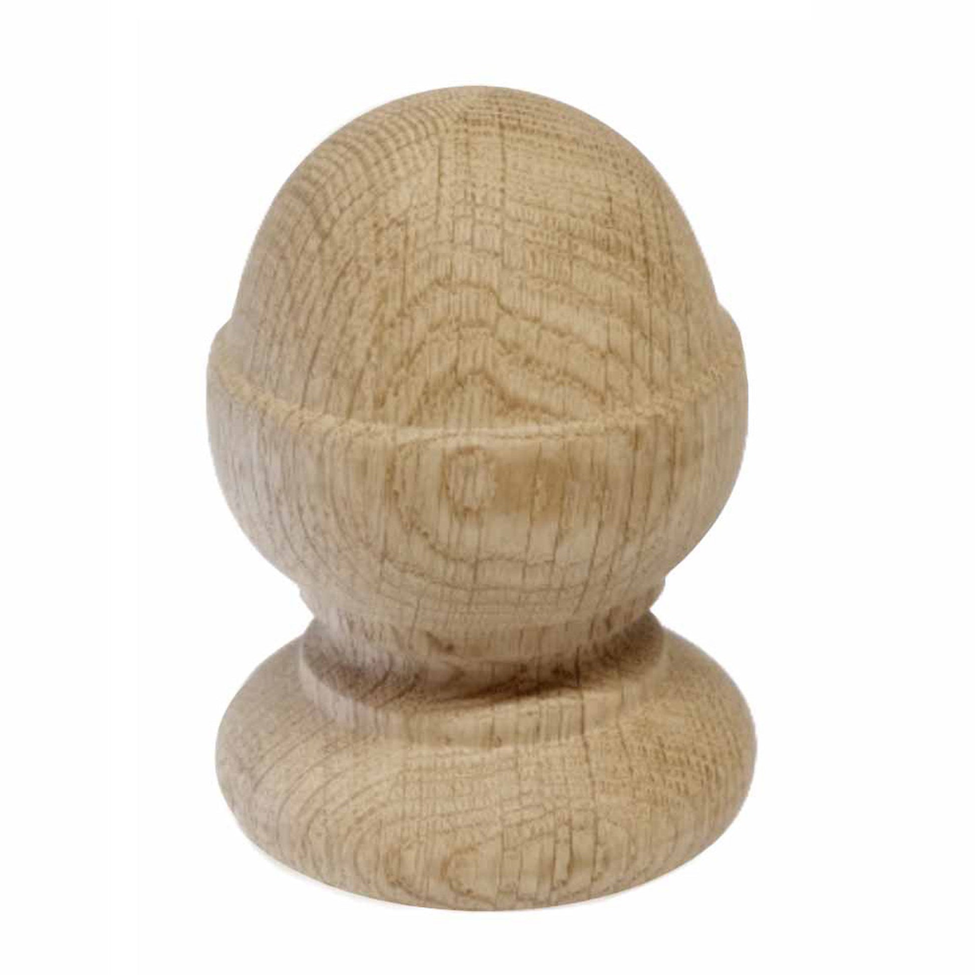 Oak Acorn Newel Cap on a white background