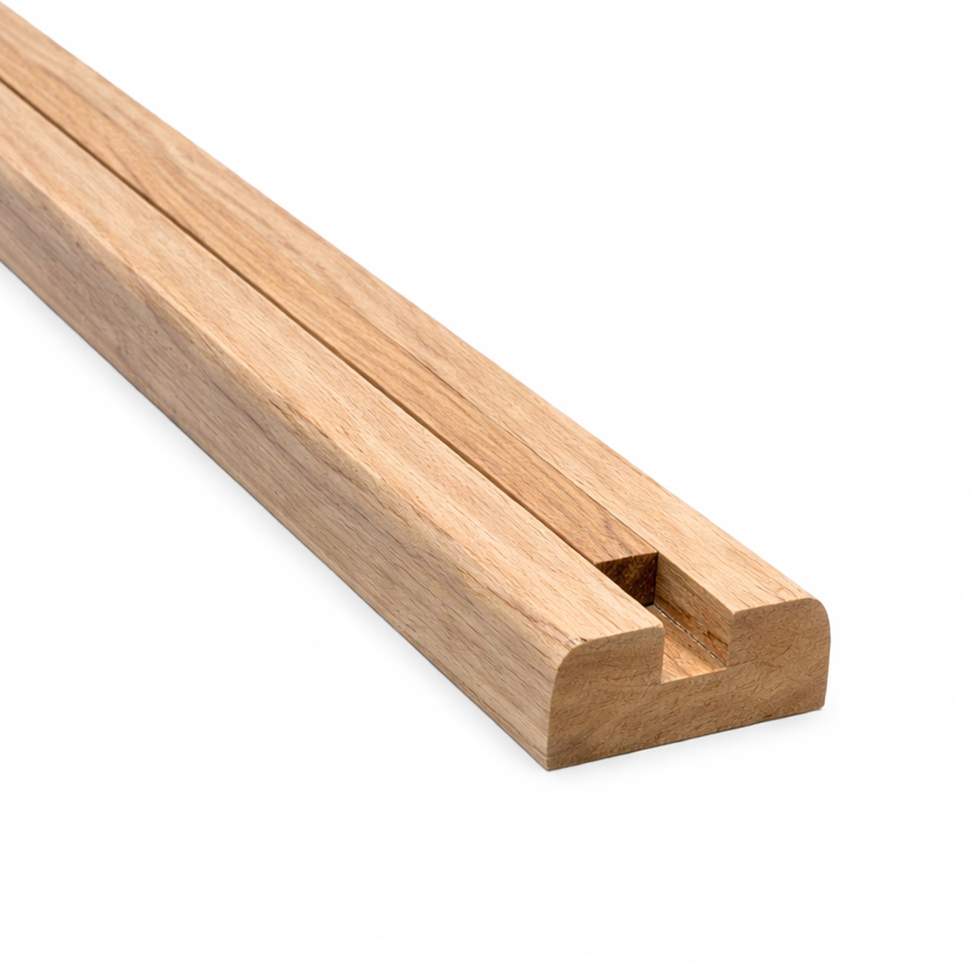 An Oak Veneered (13mm Infill) Baserail  on a white background