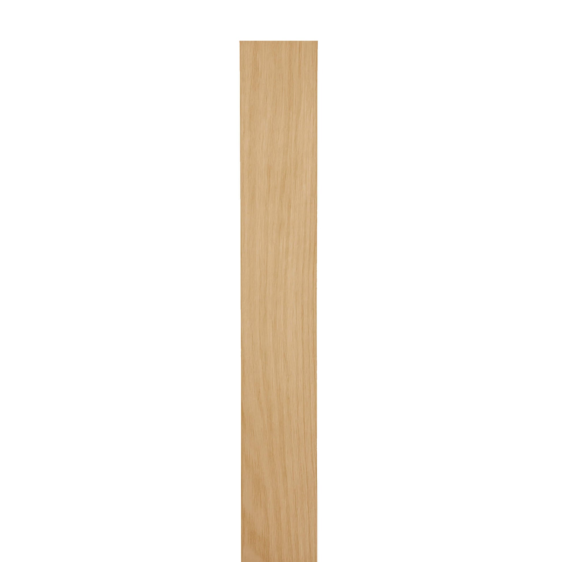 Close-up of a Oak Blank Newel Post on a white background