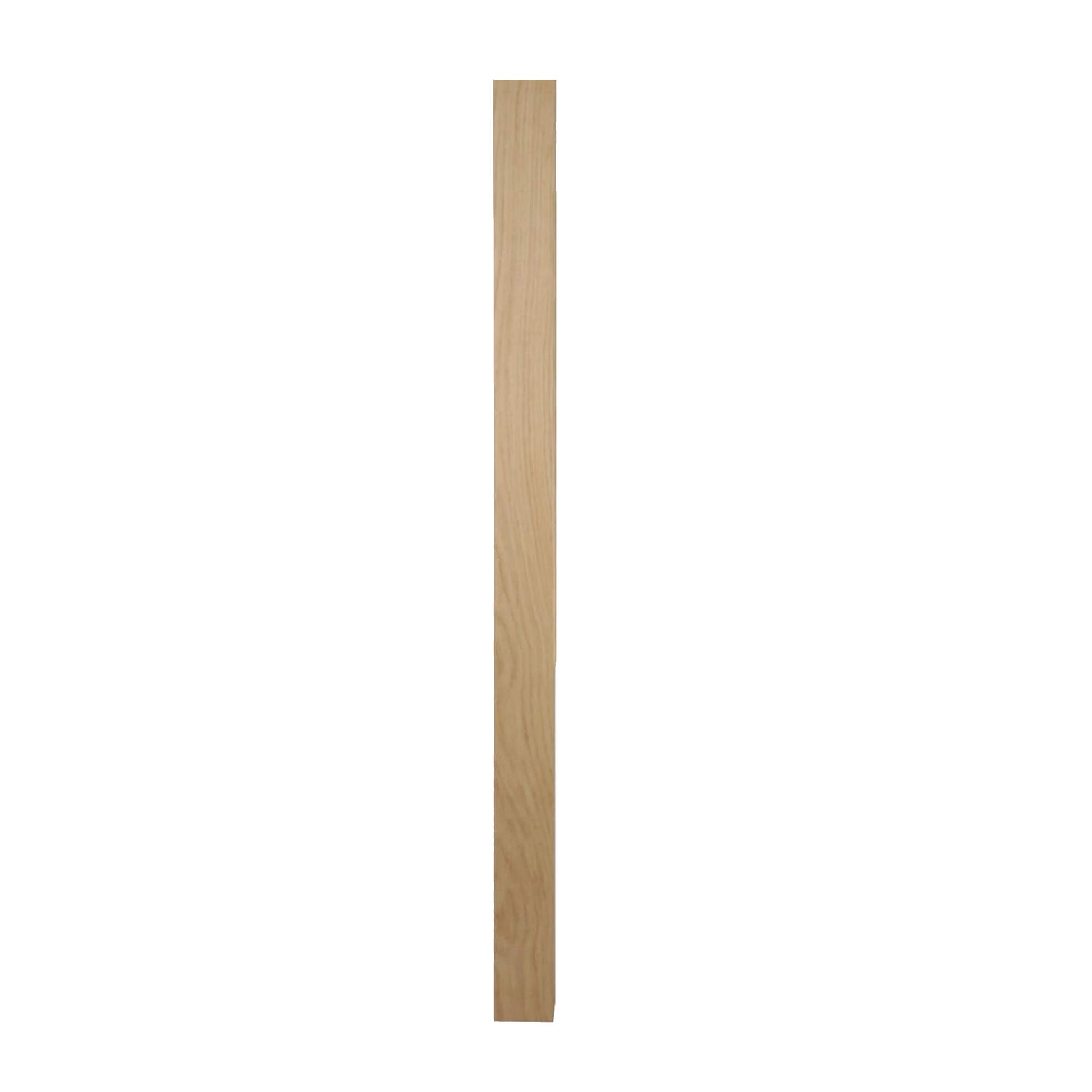 Oak Blank Newel Post on a white background