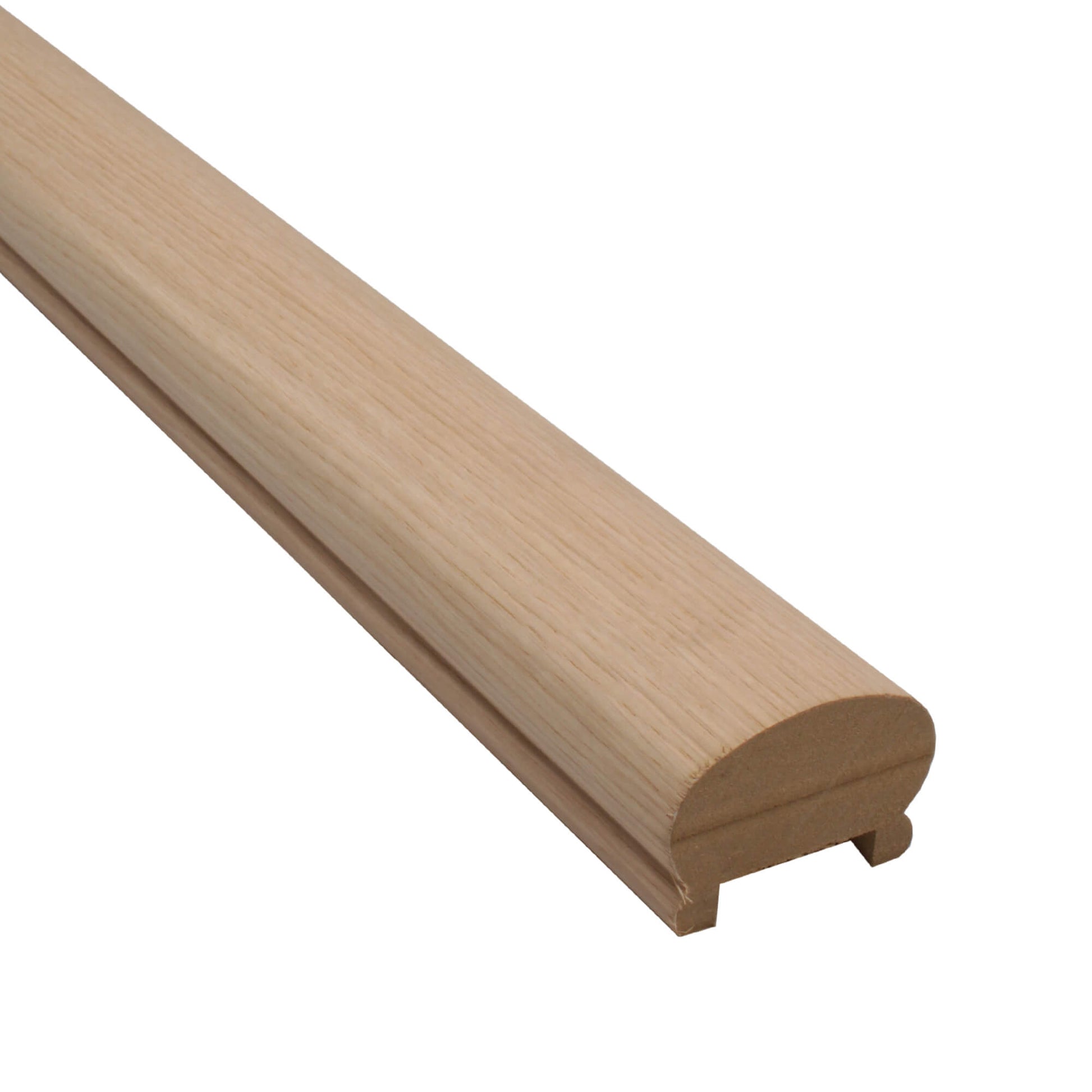 An Oak Veneered Standard (41mm) Handrail on a white background