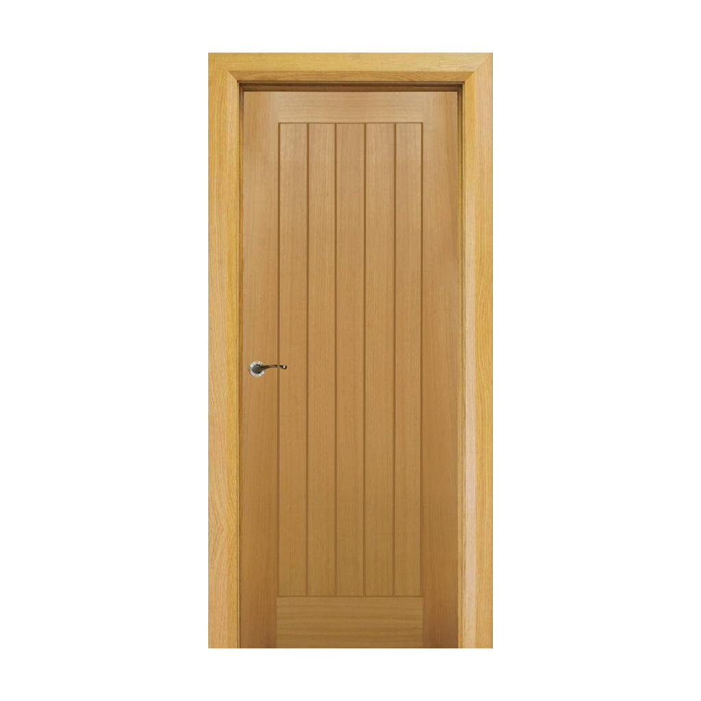 A Panama White Oak FD30 44mm Internal Fire Door on a white background