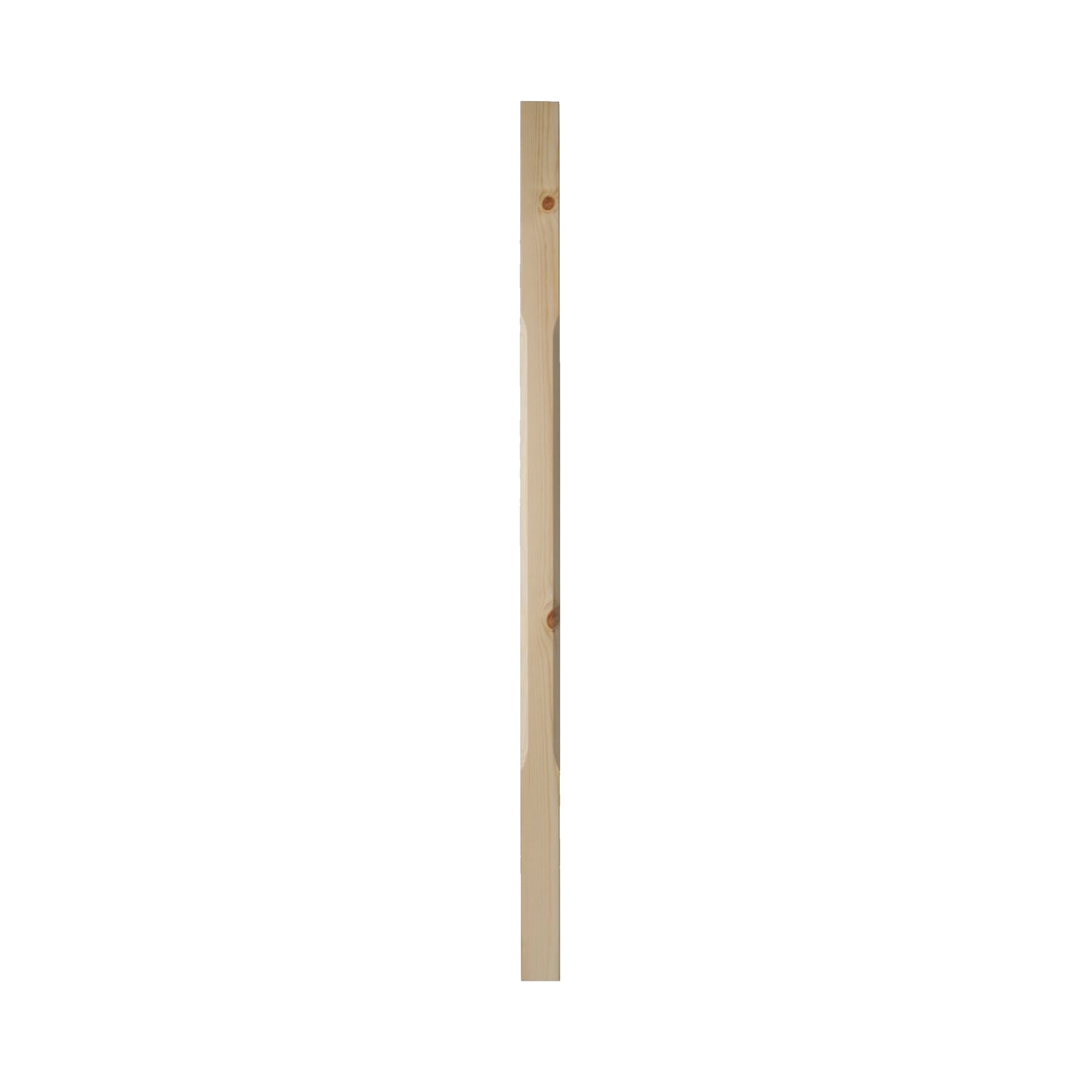 A Redwood Pine Chamfered Spindle on a white background