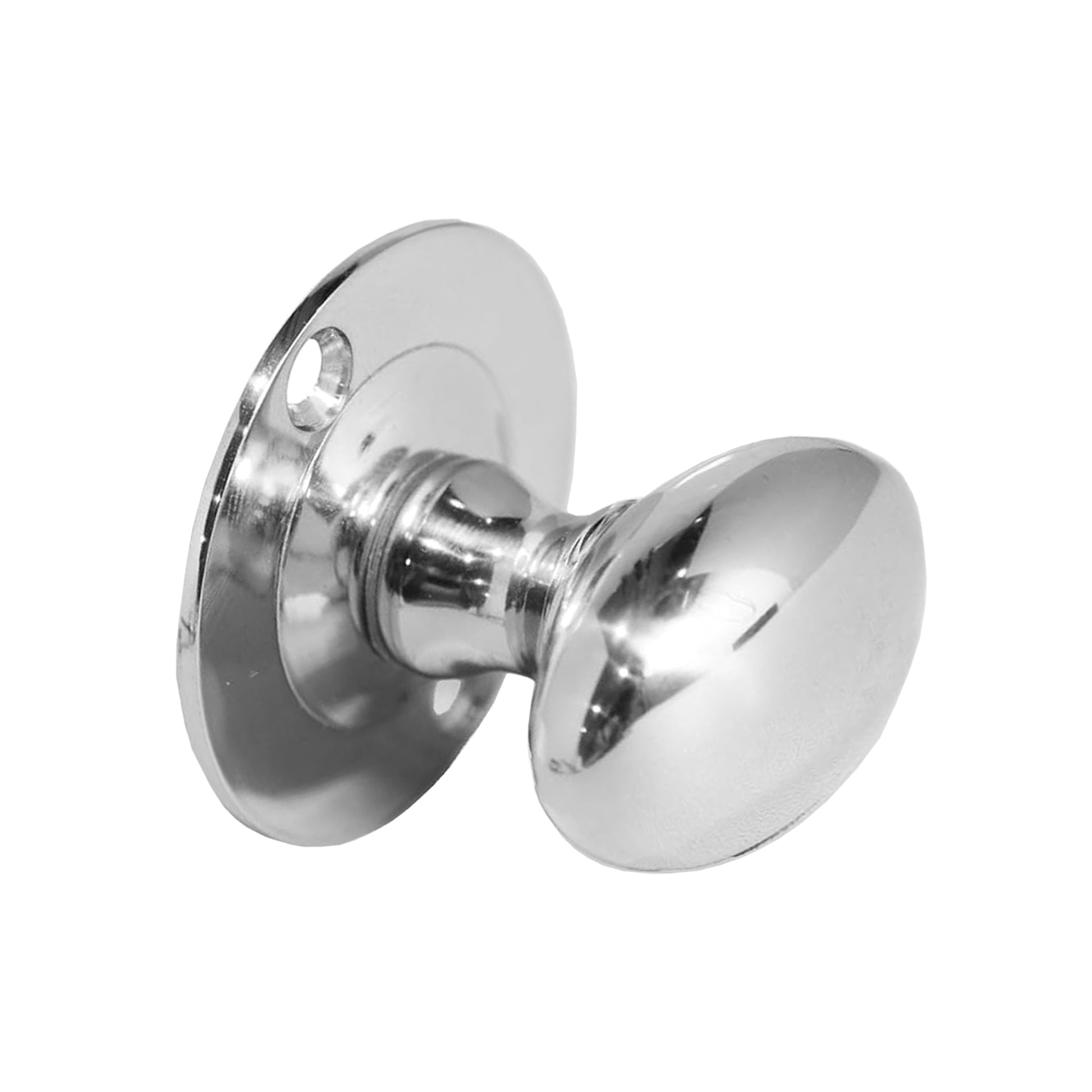 Polished Chrome Rack Bolt knob on a white background
