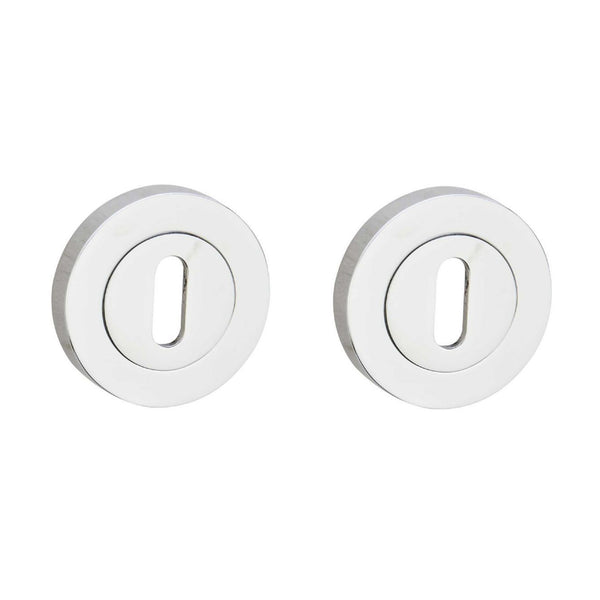 Polished Chrome Round Escutcheon Set