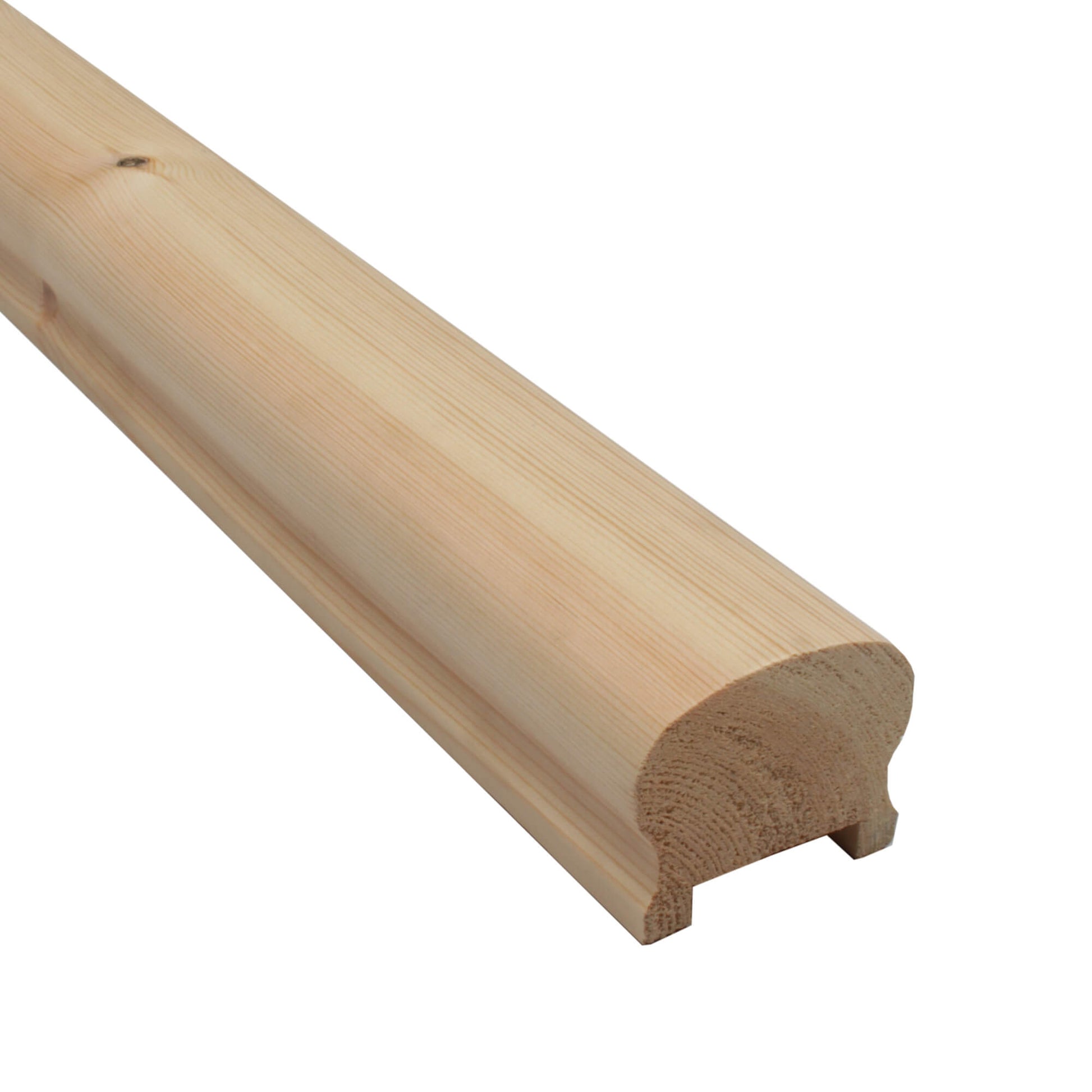 Redwood Pine Handrail on a white background