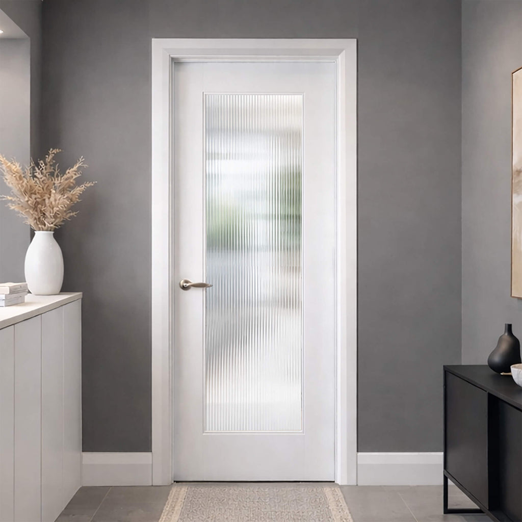 Shaker White Primed 1 Lite Unglazed Door (40mm)