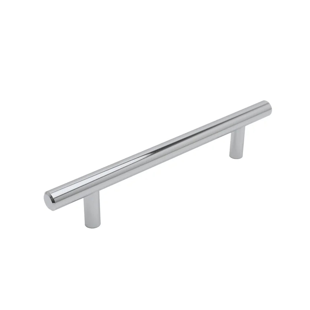 Stainless Steel T-bar cabinet handle on a white background