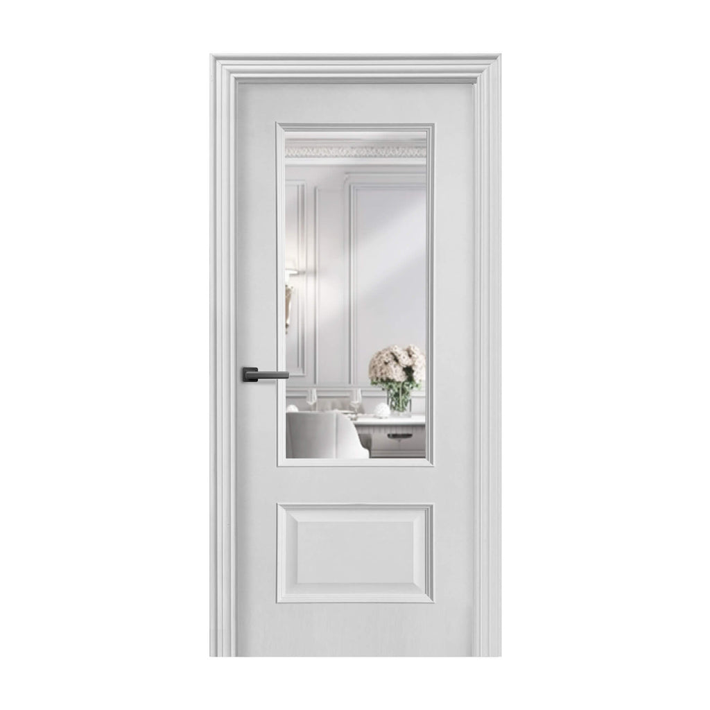 Toledo White Primer Plus 1 Lite Door with a white background.