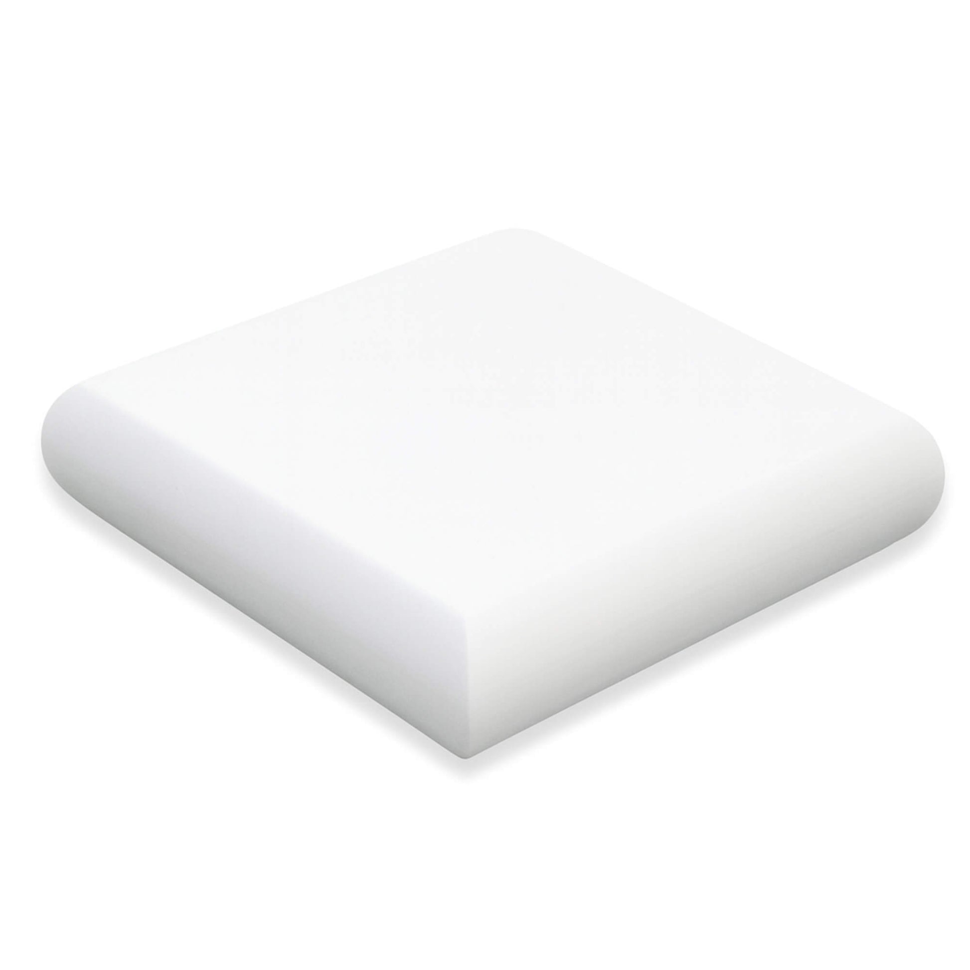 White Primed Flat Newel Cap on a white background