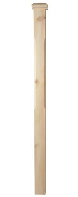 pine chamfered newel 