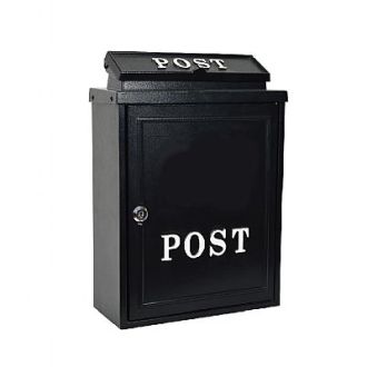 Devon cast aluminium mailbox black