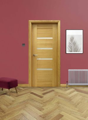 Shaker Vision Panel White Oak Door (40mm) PF